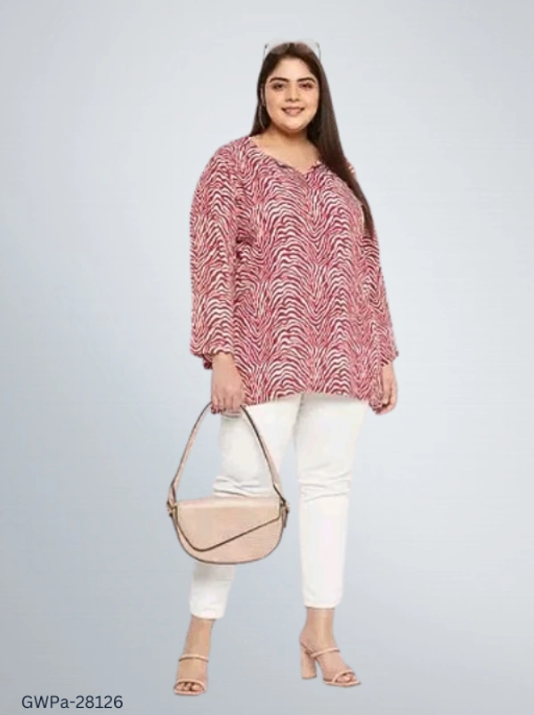 GWPa-28126 Rayon Printed Tops For Women  - 5XL