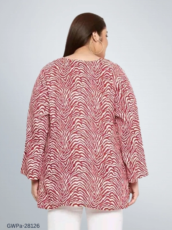 GWPa-28126 Rayon Printed Tops For Women  - 5XL