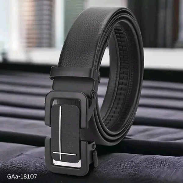 GAa-18107 Men Formal Black Autolock Belt - Free Size