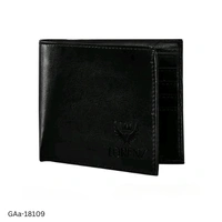 GAa-18109 Black PU Leather Wallet for Men - Free Size