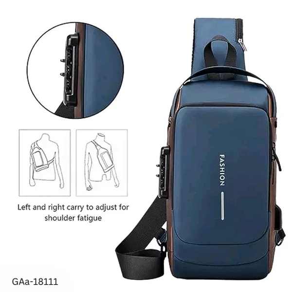 GAa-18111 Chest Bag with USB Coded Lock - Free Size