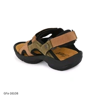 GFa-16108 Men's Olive Lether Slip-On Sandal - 6