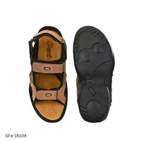 GFa-16108 Men's Olive Lether Slip-On Sandal - 6