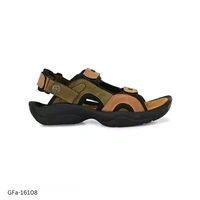 GFa-16108 Men's Olive Lether Slip-On Sandal - 6