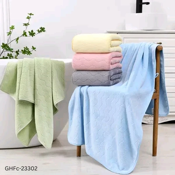 GHFc-23302 Coral Fleece Bath Towel For Men  - Free Size