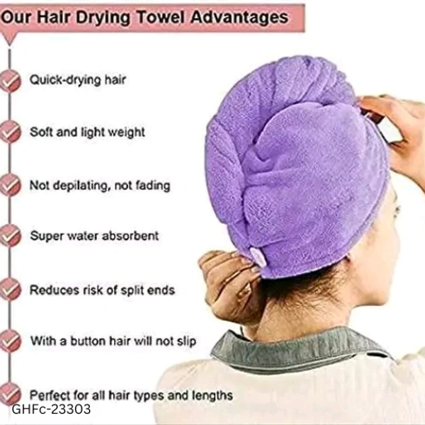 GHFc-23303 Women New Fast Hair Drying Towel - Free Size