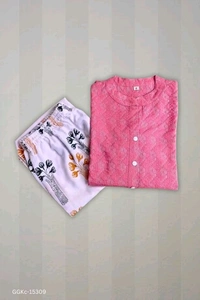 GGKc- 15309 Cotton Kurti & Pant Set - XL