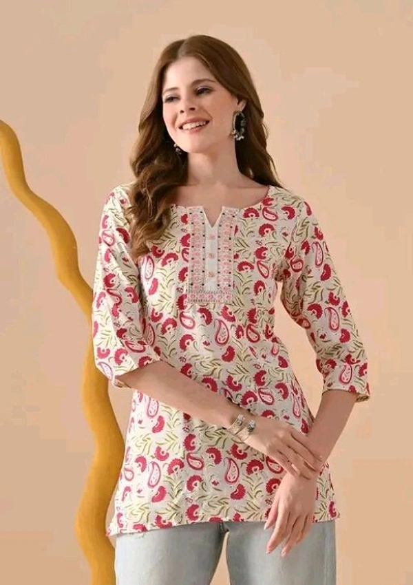 GGKb-15201 Stylish Printed Women Kurti  - XL