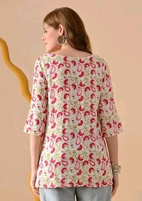 GGKb-15201 Stylish Printed Women Kurti  - XL