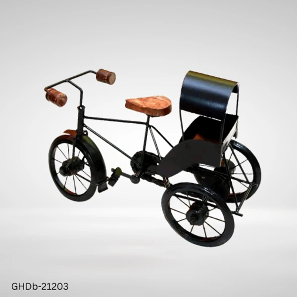 GHDb-21203 Cycle Rickshaw Toy for Home Decor 