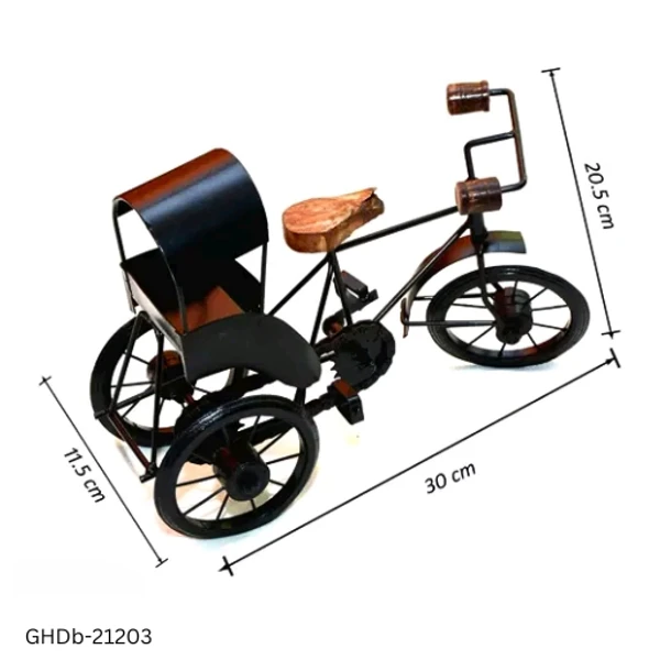 GHDb-21203 Cycle Rickshaw Toy for Home Decor 