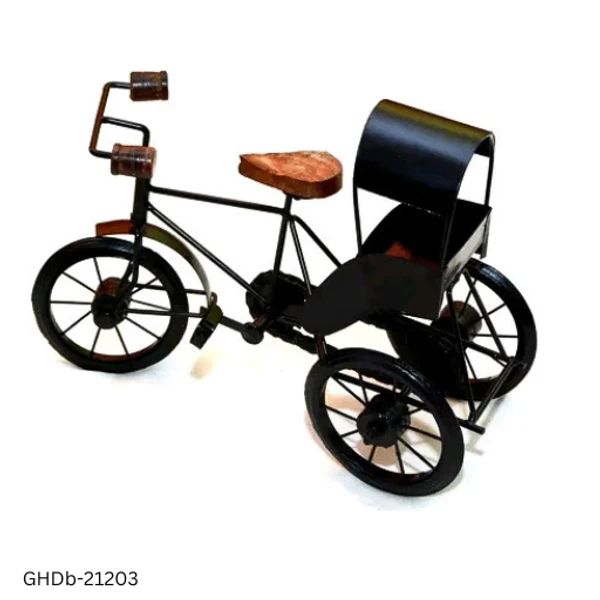 GHDb-21203 Cycle Rickshaw Toy for Home Decor 
