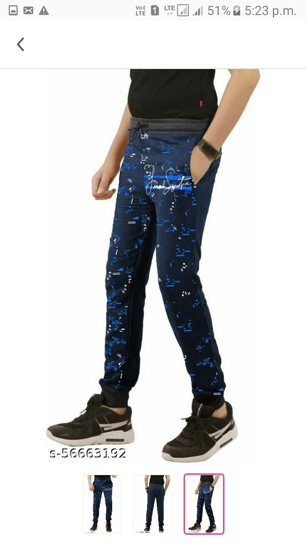 Fashionable Pant For Boys - blue and black , s,m,l