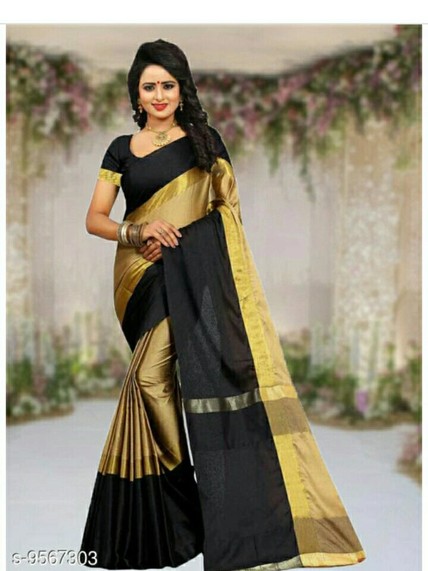 Trendy Fabulous Sarees - black,green and red, free size