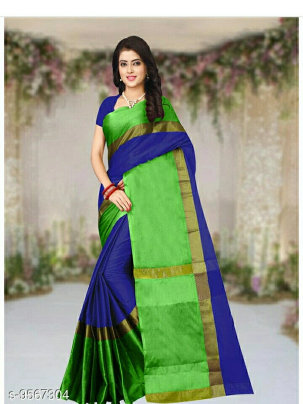 Trendy Fabulous Sarees - black,green and red, free size