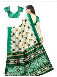 Trendy Silk Sarees - lite green , free size 
