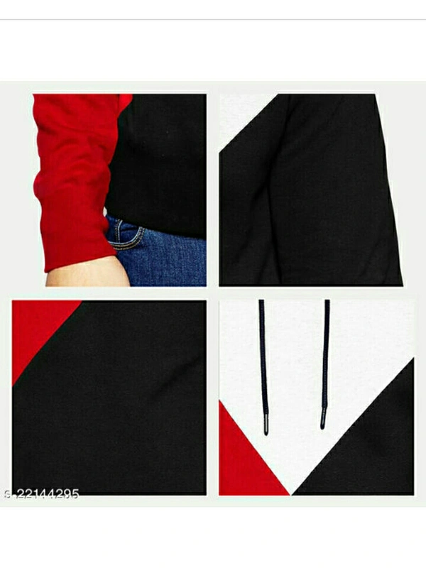 Men's Fashionable Cotton T-shirt - white red and black , S M L XL XXL
