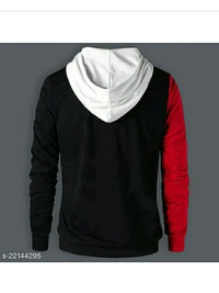 Men's Fashionable Cotton T-shirt - white red and black , S M L XL XXL