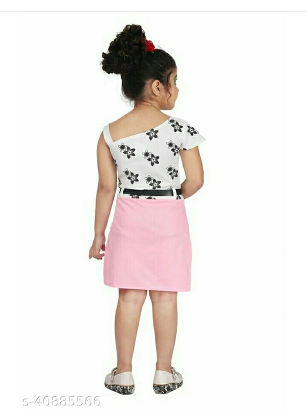 Girls Frocks And Dresses - white&pink, 2-3year,3-4year,4-5year,5-6year,6-7year,7-8year
