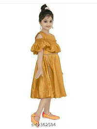 Cute Elegant Girla Frocks & dresses - dark yellow lite gold , 2-3y,3-4y,5-6y,6-7y,7-8y,8-9y, brand new 