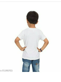 Trending Printed White T-shirt For Boys And Girls  - white , 0-3 mouth to 16year all size available , new 