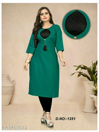 New Arrival Women's Solid Cotton Kurtis  - green , M L XL XLL , New 