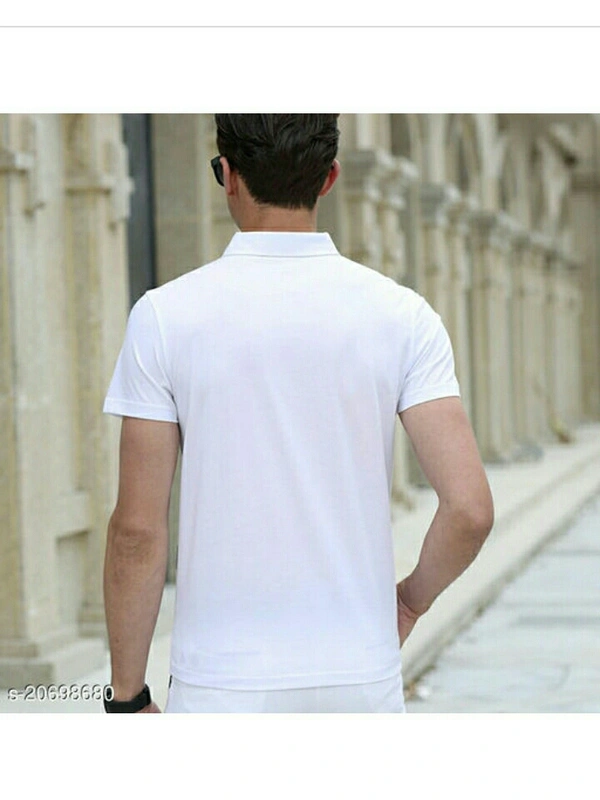 European Trendy T-shirt For Men's  - white , S M L XL , New 