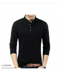 Star Fashion Men's Trendy mndarin Coller cotton T-shirt - 4 colour available , M L XL , New 