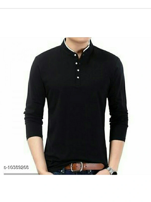 Star Fashion Men's Trendy mndarin Coller cotton T-shirt - 4 colour available , M L XL , New 