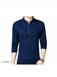 Star Fashion Men's Trendy mndarin Coller cotton T-shirt - 4 colour available , M L XL , New 