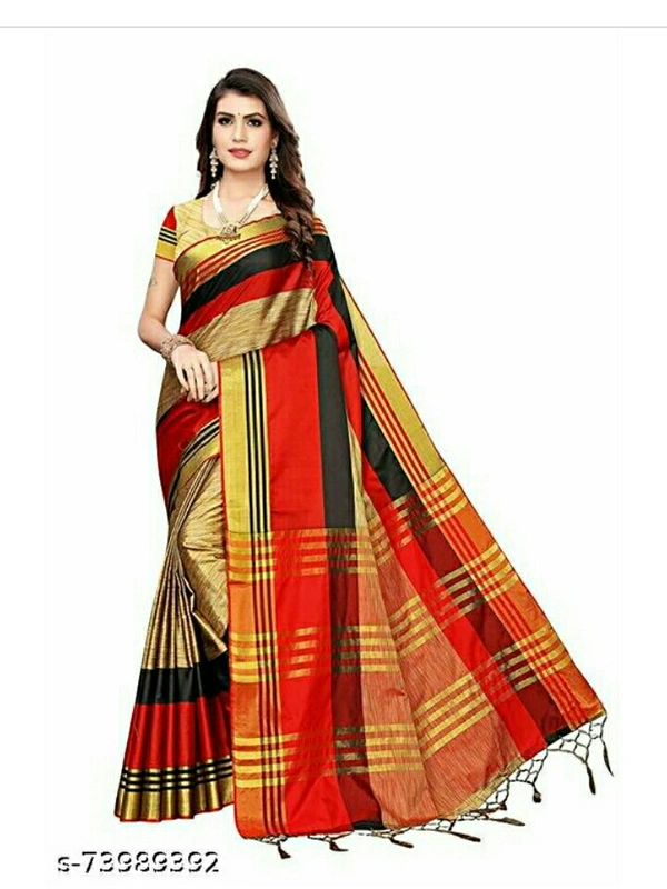 KAVERI SAREE  - designing red, free size , new