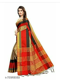 KAVERI SAREE  - designing red, free size , new