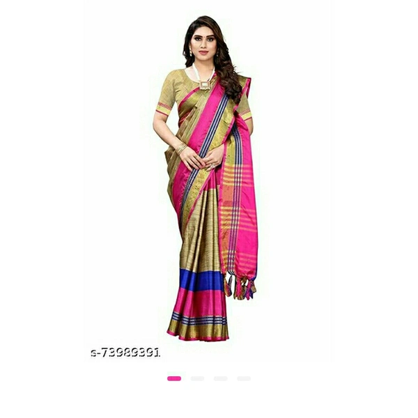 Trendy KAVERI SAREE - designing pink and blue, free size , new