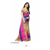 Trendy KAVERI SAREE - designing pink and blue, free size , new