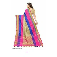 Trendy KAVERI SAREE - designing pink and blue, free size , new