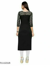BEAUTIFULL WOMENS CREPE KURTI - black, S M L XL XLL, new