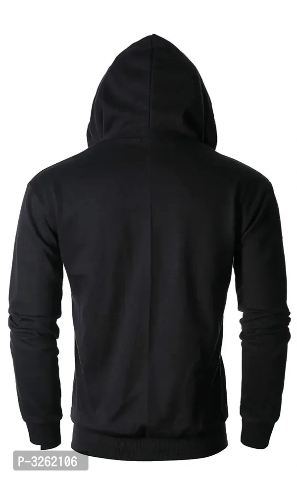 Black Printed Cotton Belned Jacket  - Black, L, New Tranding
