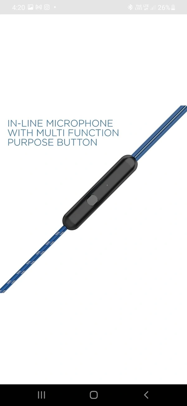 TAJ Earphone Cotton Wire  - multi color, normal