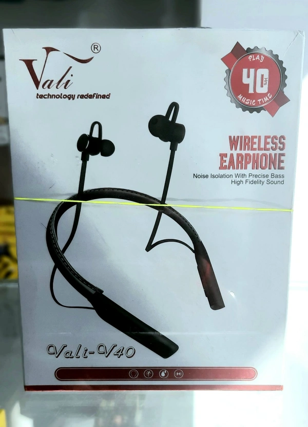 Vali Wire Less Earphone Bluetooth Headset - Black