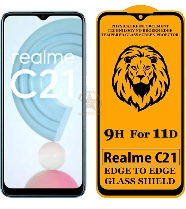 TAJ Real Me C21 Edge To Edge Glass Shield - Glass