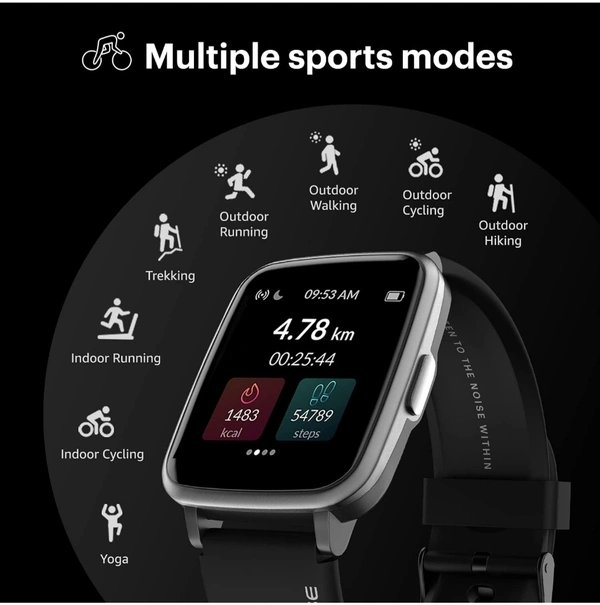 Watch Pulse Spo2 Smart Watch with 10 Days Battery Life, 60+ Watch Faces, 1.4" Full Touch HD Display Smartwatch, 24*7 Heart Rate Monitor Smart Band, Sleep Monitoring Smart Watch for Men & Women and IP68 Waterproof (Jet Black)