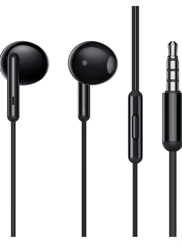 realme Buds क्लासिक वायर्ड ईयरफ़ोन 14.2 mm ड्राइवर, इन-लाइन HD माइक्रोफ़ोन, ऑर्गनाइज़र केबल और टेंगल फ़्री डिज़ाइन के साथ काला