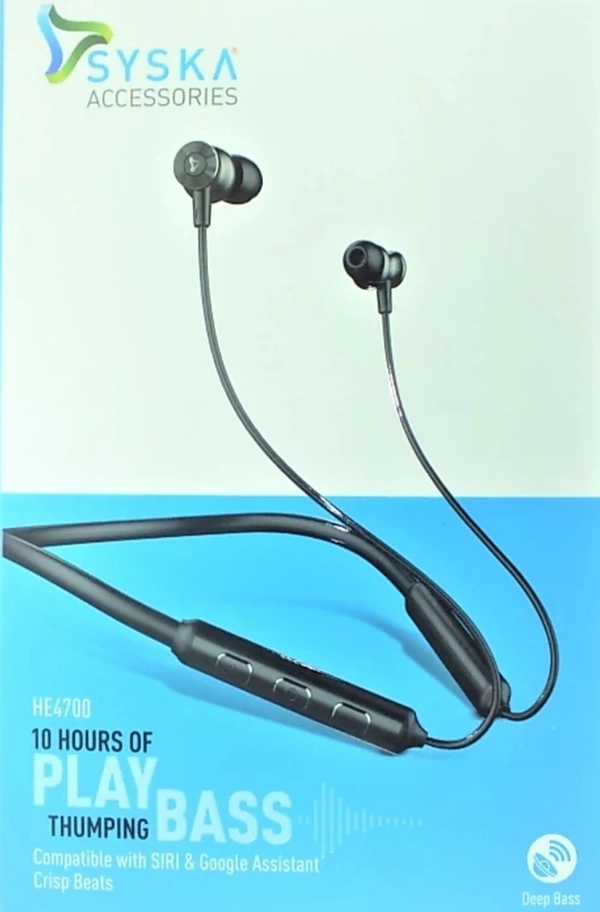 Syska Bluetooth Neckband - Black