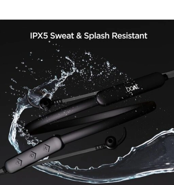 BoAt Boat Black Bluetooth Neckband  - Black