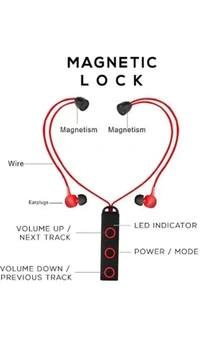 Vali Red Wireless  Headset  - Red Black