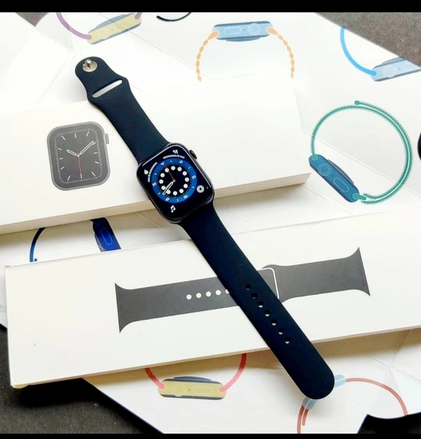 I Phone Logo Smart Watch ⌚  - Black 