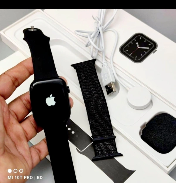 I Phone Logo Smart Watch ⌚  - Black 