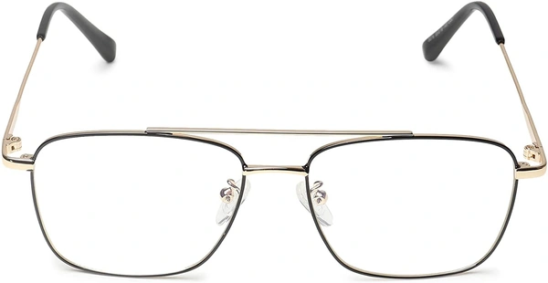 Tony Stark Zero Power Computer Glasses For Eye protection Metal Ful Rim Golden Black - golden black, Tony stark golden black, medium