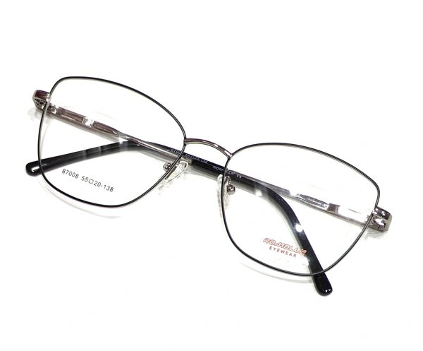 Romollo Cat Eye Metal Full Rim MDN-87008 - Black/Silver