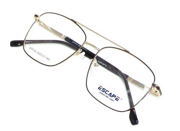 ESCAPE Squar Metal Full Rim-EP-516 - GOLDEN/BROWN